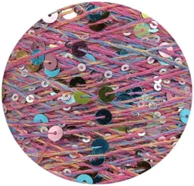 ECYC Ltd 153 Yards Cotton Sequin Yarn, Sparkle Sequin Thread for Knitting & Crocheting, DIY Craft Projects