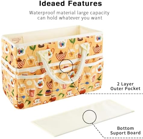 Craft Organizer Tote Bag with Multiple Pockets,Scrapbooking Art Storage