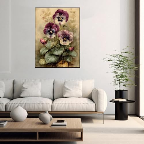 Diamond Art Kits for Adults,Flowers Diamond Painting Kits for Beginner