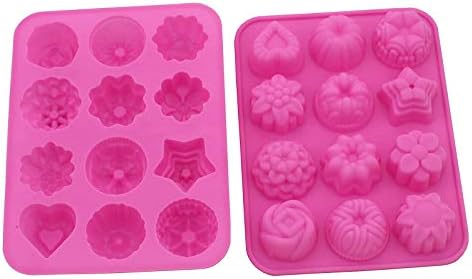 WARMBUY Silicone Molds for Making Bath Bomb, Soap, Chocolate, Candy, 2 Pack