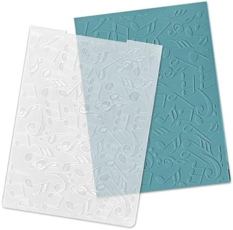 Music Notes Plastic Embossing Folders for Card Making Background Scrapbooking Plastic Template Photo Album Card Paper Handmade DIY Craft Decoration Template Molds