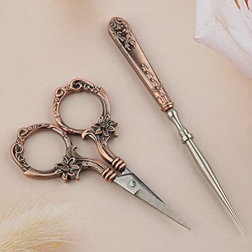 Kogyxe Embroidery Scissors Kits Include 2 Pairs Vintage Scissors