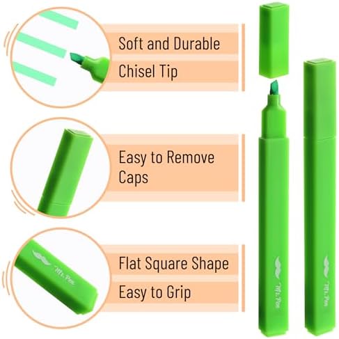 Mr. Pen- Aesthetic Highlighters No Bleed, 10 Pack, Assorted Colors | Chisel Tip, Cute Highlighters Assorted Colors for Journaling, Highlighting, Underlining, Fast Dry, Back to School Supplies
