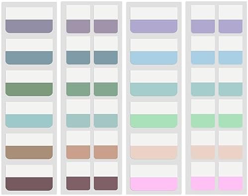 360 Pcs Sticky Index Tabs, 12 Colors, Repositionable, 2 Sizes