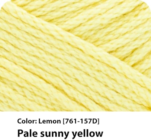 Lion Brand Yarn (1 Skein) 24/7 Cotton® Yarn, Lemon