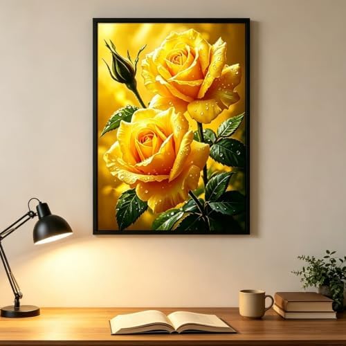 CSZPPQAF Diamond Art Kits for Adults,Flower Diamond Painting Kit