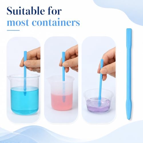 9PCS Non-Stick Silicone Mixing Sticks for Epoxy Resin Reusable Paint Stir Sticks, Wax Stick Stirring Rods for Paint Mix Resin Arts Crafts Handmade Crafts Facial Mask Spatula Tools