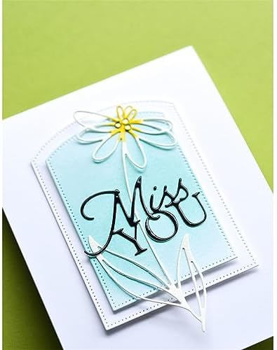 Scrapbooking Die-Cuts for Card Making, Christmas Metal Cutting Dies, Paper Craft Punch Template, Background Embossing Stencils, DIY Album Décor (Flower-5.5x11.7cm)