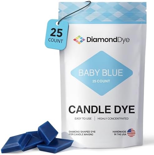 Baby Blue Candle Dye Chips, Soy & Paraffin Candle Making, 25 Pack
