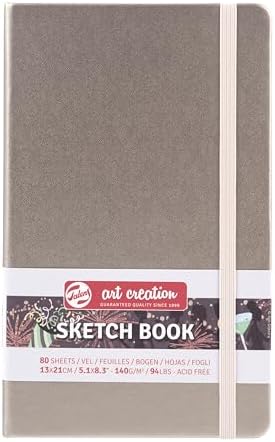 Talens Art Creation T9314-242M 454488 Talens Art Creation Sketchbook, Drawing Notebook, 5.1 x 8.3 inches (13 x 21 cm), Pink Champagne, Thickness 5.9 oz/yd², Fine Acid-Free Paper, 80 Sheets