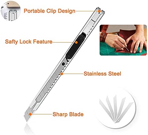 27PCS Craft Weeding Tools for Vinyl Kit,Utility Knife Set with 12Inch Paper Cutter Trimmer for Scrapbooking,Silhouettes,Cameos,DIY Art Crafting,Cutting,Splicing,Cardstock