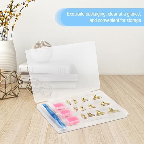 22PCS DIY Diamond Art Pen Painting Tool Set - Metal Threaded Tip Accessories Gem Resin Dotting Pen Supplies Kit (Blue Pen + 12 Tips + 9 Dotting Clay)