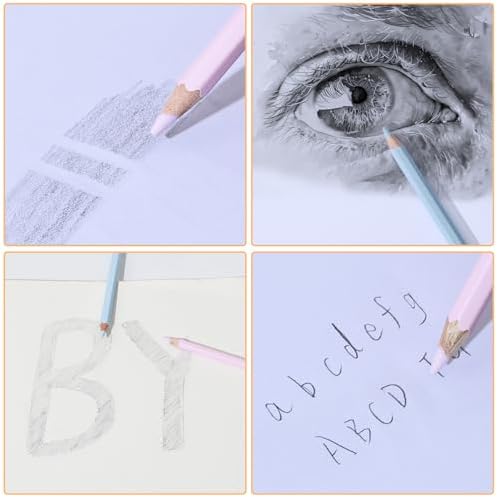 BAYTORY 8Pcs Pen Style Eraser, Fine Detail Art Erasers with 2Pcs Sharpener