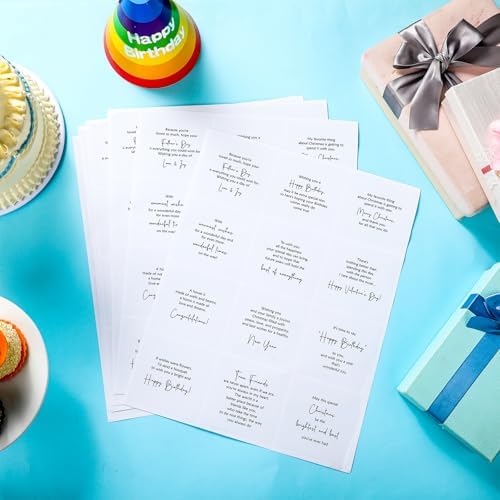 Watersay 240 Pcs Holiday Card Making Stickers, Sentiments for Card Making