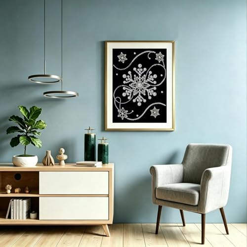 DIYBEADDOT Snowflake Diamond Pearl Painting Kits for Adults,5D Diamond Art Pearl Painting Kits for Beginner，DIY Special Shape Pearl Gem Crafts for Home Wall Decor 16 x 20 inch