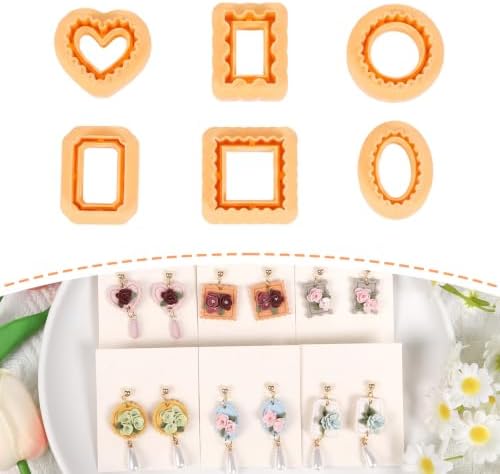 Puocaon Frame Clay Cutters Polymer Clay Cutters for Jewelry Earrings Making