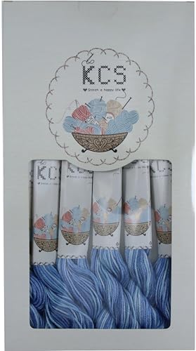 KCS Big skeins of 25 Meters Size 25 Color Variegated Cross Stitch Stranded Threads,6 skeins,4230