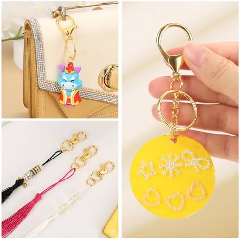 PAXCOO 300PCS Keychain Making Kit, Keychain Craft Supplies Including Key Chain Clips, Lanyard Snap Hooks, Key Rings and Jump Rings for Key Chain Making, Purse Making, Lanyard Making