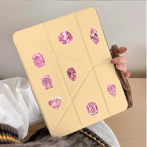 50 Pcs Pink Diamond Stickers Waterproof Aesthetic for Scrapbooking