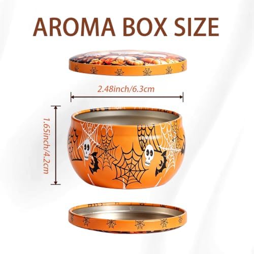 Halloween Horror Candle Tins, 12 Packs Candle Jars for Making Candles 2.5oz