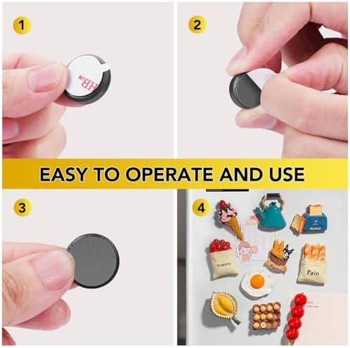 DIYMAG Strong Adhesive Magnets, 90pcs 0.7x0.12in Fridge Magnet