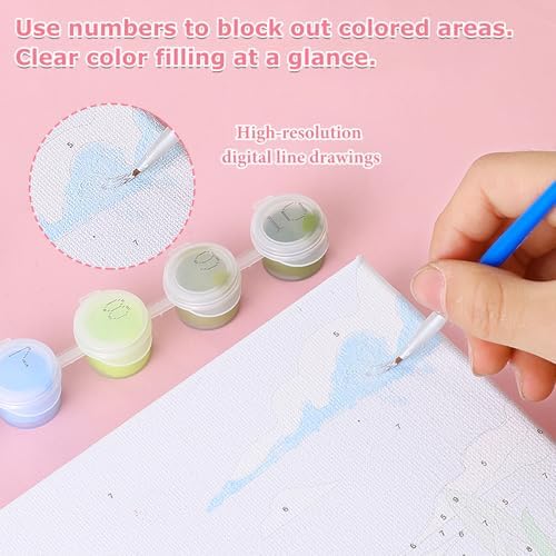 hkejoi Soccer Paint by Numbers Kit for Kids, Soccer Paint by Number for Kids Framed and Easel, Painting by Numbers, Easy DIY Crafts for Gift Home Wall Decor 8x8 in