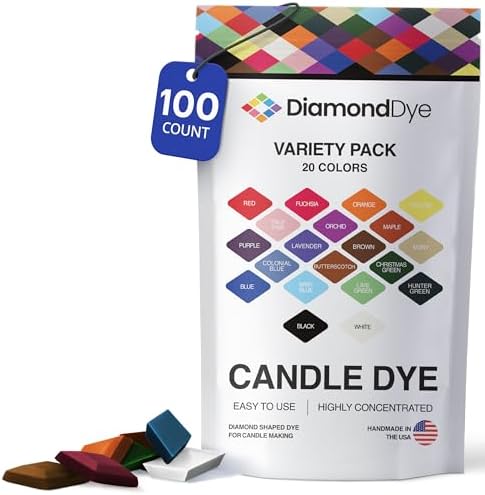 Candle Dye Chips Variety Pack, 20 Colors, Soy & Paraffin Candle Making