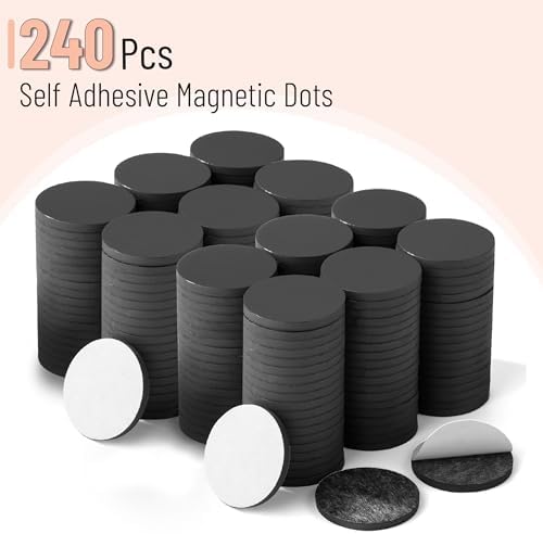 Mr. Pen- Self Adhesive Magnet Dots, 240 pcs, Flexible and Extra Thin