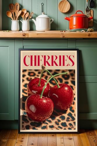 Vintage Cherries Diamond Art Kits for Adults, Diamond Painting Kit Adults for Beginners, Round 5D DIY Dimond art,Full Drill Painting Kit Art and Crafts for Adults Home Wall Decor【11.8x15.7inch】