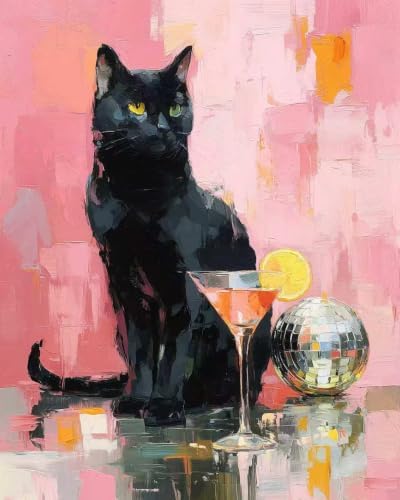 TELMOXA Cat Paint by Numbers Kit for Adults, 16x16 in