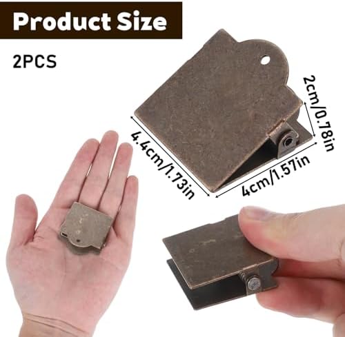 Vintage Journal Clip, 2 Pcs Metal Antique Bronze Travelers Notebook Clip Small Planner Clips for Book, Paper, Bookmark, Document File Organizer, Reading Decoration Accessories