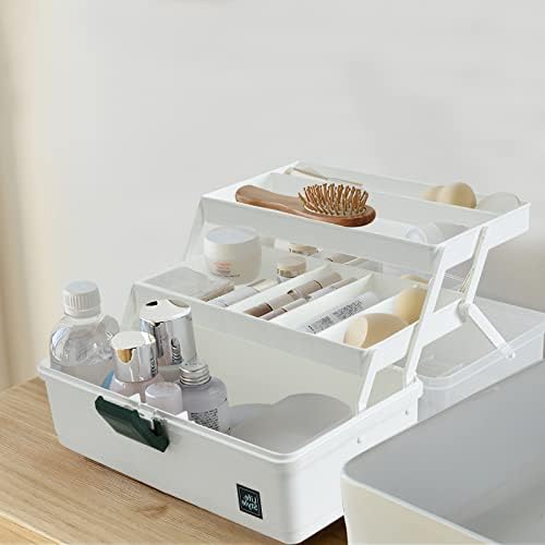 WEWLINE 13-Inch Art Box Organizer 3-Layer Craft Storage Organizer Sewing Kit Box with Handle Art Bin for Home,School,Office,Travel