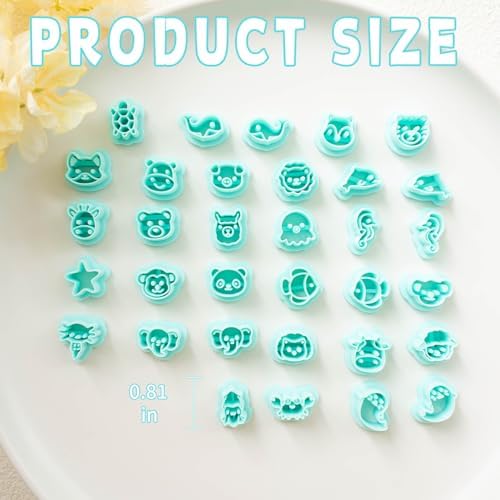 Tainsky Animal Clay Cutters for Polymer Clay Jewelry, 33 Shapes Earring Studs Cutters for Polymer Clay Making