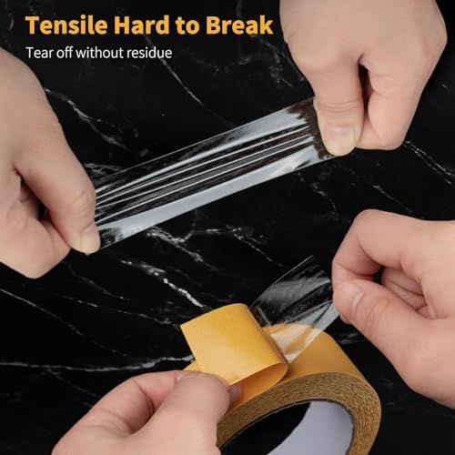 Ultra-Thin Clear Double Sided Tape Heavy Duty 2Inch X 66Feet Two Sides Strong Stick Mounting Adhesive Tape For Rug Fixed,DIY Crafts,Poster,Arts,Fixed Clothes,Paste Photo,Scrapbook,Gift Wrap,Woodworker