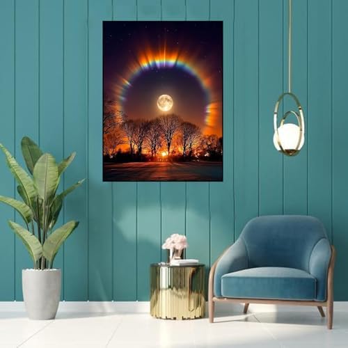 ijbnhd Moon Diamond Art Kits for Adults 12x16 inch