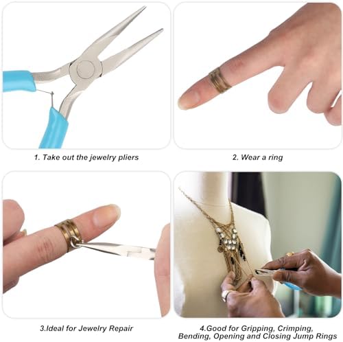 Needle Nose Pliers, 1 Pack Mini Pliers for Jewelry Making