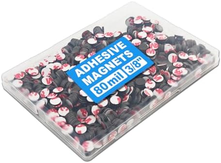 Ultra Tiny 3/8" Magnetic Dots with Adheisve Backing,Box-Packed,Must Haves for Small Parts of Arts and Mini Crafts,Magnetic Circles,Sticky Dot Magnets for Craftman,864 Pieces
