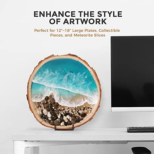 TR-LIFE 4 Pack 8 Inch Large Plate Stands for Display - Holder Stand + Metal Frame for Picture, Book, Decorative Platter, Photo Easel