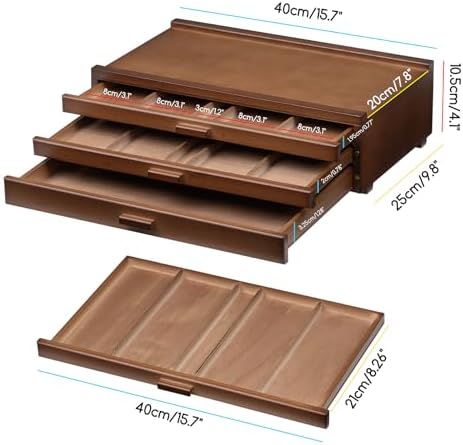 MEEDEN PRO Supply Storage Box - 3 Tier Wood Artist Drawers Art Supply Box