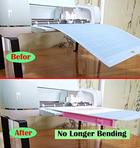 Extension Tray Compatible with Cricut Maker 4 / Maker3 / Maker and Explore Air 4 / Air3 / Air2 / Air,Cutting Mat Extender Support for Maker and Explore Air Series (Pink)