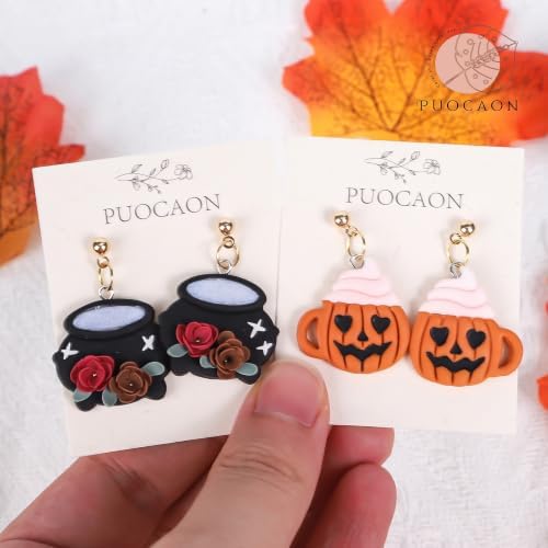 Puocaon Halloween Polymer Clay Cutters for Jewelry Ghost Earrings Making