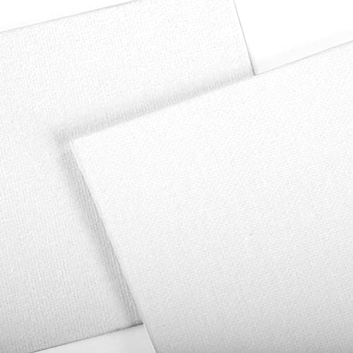 Tosnail 36 Packs 4" x 4" Artist Painting Canvas Panels, White Blank Stretched Canvas, Canvas Board, Small Paint Canvases for Oil or Acrylic Painting Party