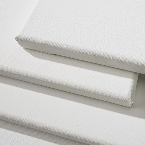 PHOENIX 6x12 Inch 6 Pack Artist Canvas - Small Rectangle Canvases for Painting - 3/4 Inch Profile, 100% Cotton 11 Oz. Gesso Primed White Blank Professional Canvas Oil & Acrylic Paints