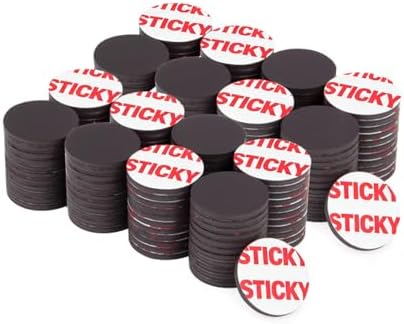 Towjug Round Magnets with Adhesive Backing, 180 Magnetic Dots 0.8" x 0.08"