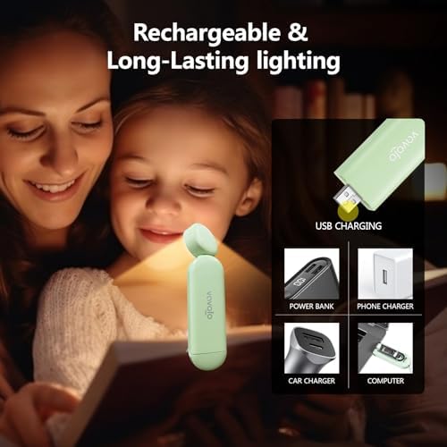 VAVOFO USB Rechargeable Book Light, Bookmark Clip on LED Reading Light