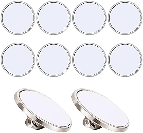Hicarer 30 Pieces Sublimation Blank Pins Button Pin Badge DIY Button Badge Sublimation Silver Blank Base Pins for DIY Craft Making School Supplies
