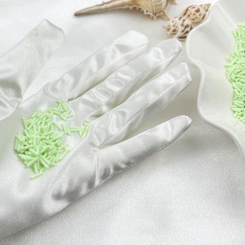 150g Fake Sprinkles Resin Sprinkles Clay Sprinkles Fake Candy Sprinkles Polymer Sprinkles Polymer Clay Slices for Resin Nail Slime Scrapbook DIY Art Crafts Making(238-light Green)