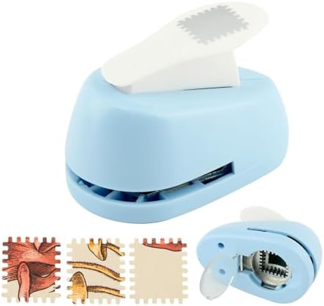 Postage Stamp Punch, 0.8 x 0.7 in Scalloped Rectangle Paper Punch