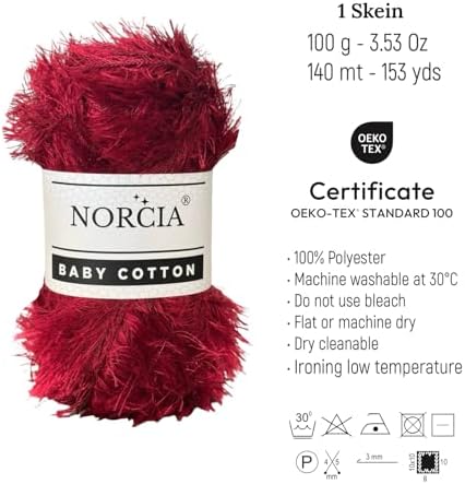 Eyelash Yarn Fun Fur Yarn(3 * 100g-3.5oz) (3 * 153yds-140mt) Fuzzy Premium Soft Crochet DIY Hand Knitting 100% Polyester