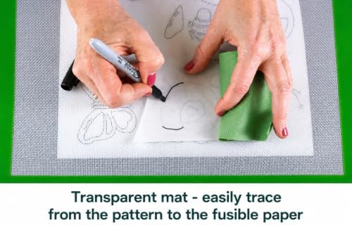 Precision Fusing Mat (17"x24") Silicone Pressing Mat for Appliqué & Collage